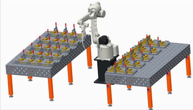 机器人焊接工装工作台